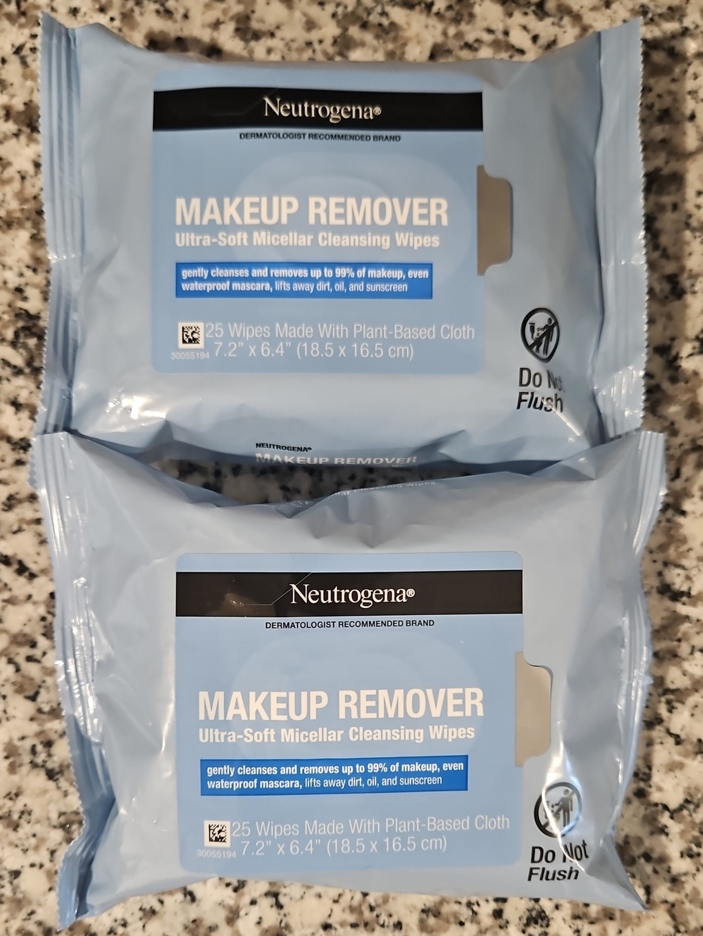 2× Neutrogena Makeup Remover Wipes 25ct Ultra Soft New Sealed